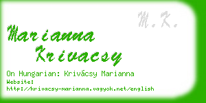 marianna krivacsy business card