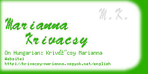 marianna krivacsy business card